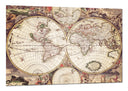 Cuadro mapamundi antiguo, tonod marrones