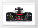 Cuadro enmarcado blanco Formula 1, Mclaren, Fernando Alonso