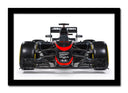 Cuadro enmarcado negro Formula 1, Mclaren, Fernando Alonso