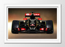 Cuadro enmarcado blanco Formula 1, Lotus Renault, Grosjean