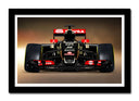 Cuadro enmarcado negro Formula 1, Lotus Renault, Grosjean