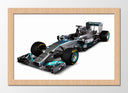 Cuadro enmarcado natural Formula 1, Mercedes, Hamilton, Rosberg