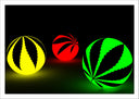 Lámina bolas color neon con simbolo de cannabis