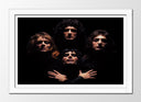 Cuadro enmarcado blanco Queen Freddie Mercury Rock