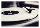 Lámina Tocadiscos Vintage, Discos de Vinilo