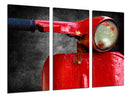 Tríptico Motocicleta Vespa Vintage Roja