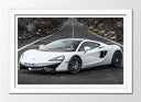 Cuadro enmarcado blanco Coche Derpotivo, Mclaren 570 GT, Blanco