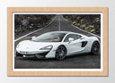 Cuadro enmarcado natural Coche Derpotivo, Mclaren 570 GT, Blanco