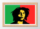 Cuadro enmarcado natural Bob Marley Reaggie