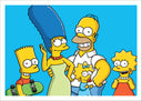 Lámina Infantil Los Simpsons, Bart, Homer, Lisa, Marge