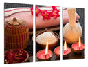 Tríptico oriental, masaje, spa ,relajacion, velas, meditacion, zen