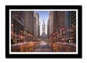 Cuadro enmarcado negro calle de new york nevada, invierno