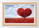 Cuadro enmarcado natural Paisaje Pradera Arbol corazon Rojo,naturaleza