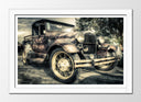 Cuadro enmarcado blanco Coche Antiguo Ford, Coche Vintage