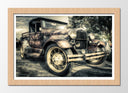 Cuadro enmarcado natural Coche Antiguo Ford, Coche Vintage