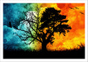 Lámina Arbol Dia y Noche, Naturaleza,arbol de la vida