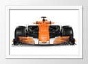 Cuadro enmarcado blanco Formula 1 Mclaren Honda, Fernando Alonso 2017