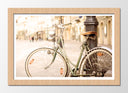 Cuadro enmarcado natural bicileta vintage, antigua, retro, ciudad