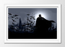 Cuadro enmarcado blanco batman, DC, superheroe