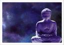 Lámina buda oriental, morado ,escultura ,relajacion ,meditacion ,zen