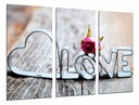 Tríptico palabra de amor, romantico, corazon