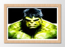 Cuadro enmarcado natural hulk, marvel, duperheroe, verde, neon