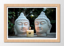 Cuadro enmarcado natural buda oriental ,caras ,decoracion ,relajacion ,meditacion, zen