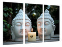 Tríptico buda oriental ,caras ,decoracion ,relajacion ,meditacion, zen