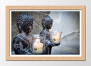 Cuadro enmarcado natural buda oreintal ,decoracion, velas ,relajacion ,meditacion ,zen