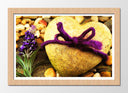 Cuadro enmarcado natural Corazon Romantico, Piedra Bonita, Lavanda