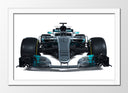 Cuadro enmarcado blanco Formula 1 Mercedes, Hamilton, Bottas 2017