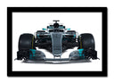 Cuadro enmarcado negro Formula 1 Mercedes, Hamilton, Bottas 2017