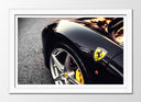 Cuadro enmarcado blanco Coche Ferrari Negro