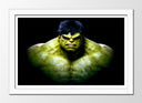 Cuadro enmarcado blanco hulk, marvel, duperheroe, verde
