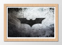 Cuadro enmarcado natural pelicula, batman, logo, tonalidades grises