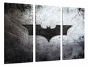 Tríptico pelicula, batman, logo, tonalidades grises