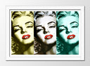 Cuadro enmarcado blanco Marilyn Monroe