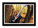 Cuadro enmarcado negro Guitarra Acústica