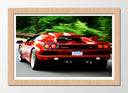 Cuadro enmarcado natural Lamborghini Diablo Rojo, Coche, Carrera