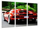 Tríptico Lamborghini Diablo Rojo, Coche, Carrera