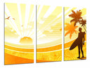 Tríptico Surf, Palmeras sol y Playa