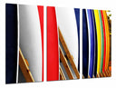 Tríptico tablas de surf, apiladas, colores