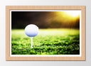 Cuadro enmarcado natural pelota de golf, campo de golf, soporte