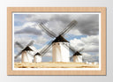 Cuadro enmarcado natural Molinos Blancos, Aspas n el Cielo, campo
