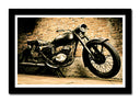 Cuadro enmarcado negro Moto Vintage, Harley Davidson