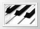 Cuadro enmarcado blanco Teclas Piano