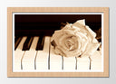 Cuadro enmarcado natural Piano Teclas