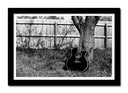 Cuadro enmarcado negro Guitarra Acústica