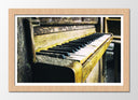 Cuadro enmarcado natural Piano Antiguo Vintage