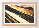 Cuadro enmarcado natural Piano Antiguo Vintage